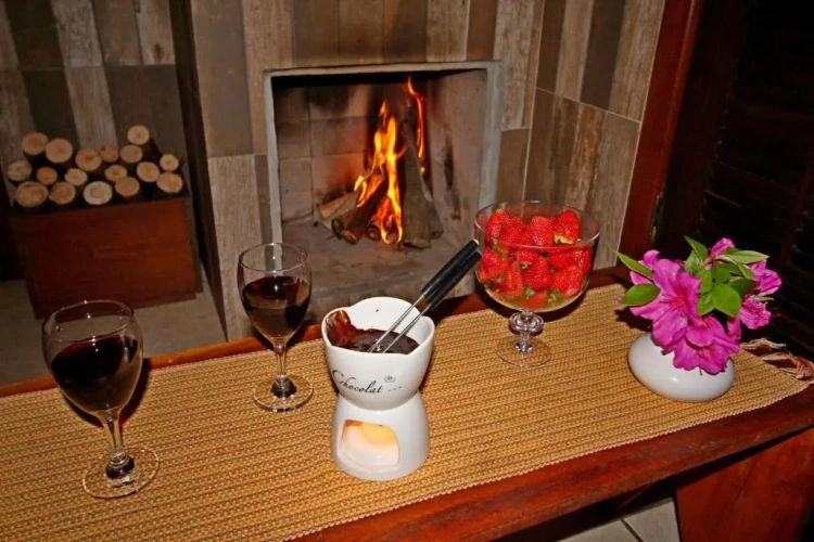 Chalet with balcony and with view