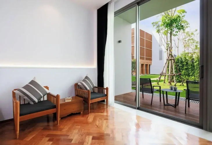 Superior Twin room with balcony and with garden view