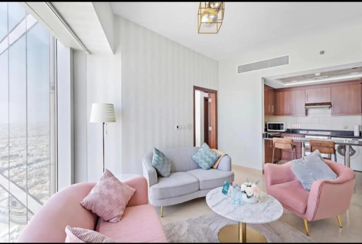 Elegant high-rise 1-Bdrm apartment w/ smart access