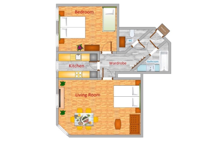 2 Bedrooms Apartment