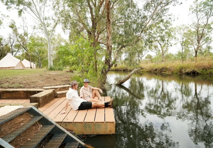 Tent with river view
