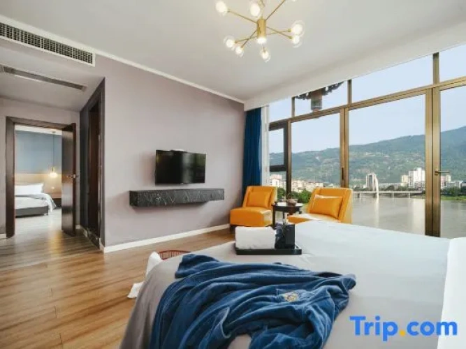 Double Family Suite with balcony and with river view