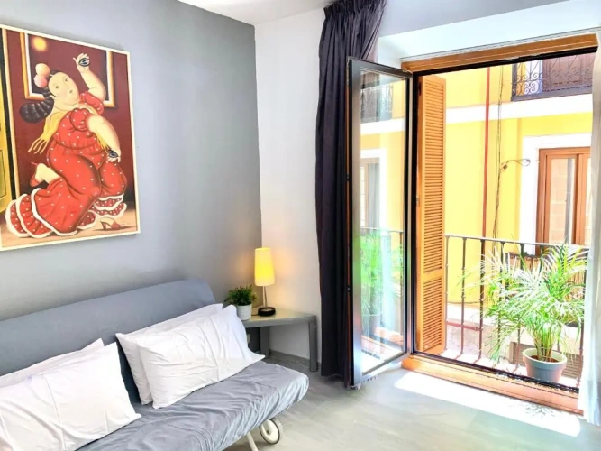 Studio with balcony