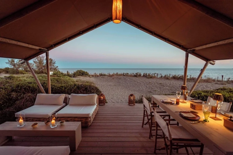 Family Tent beachfront