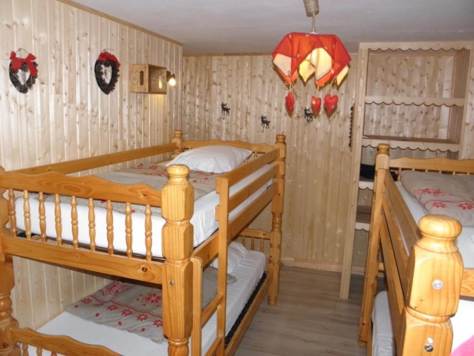 Bed in Dorm with balcony and with view