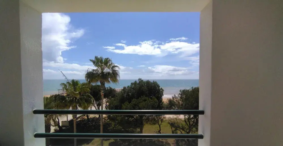 Quarteira First Line Front Beach Pool Flat View