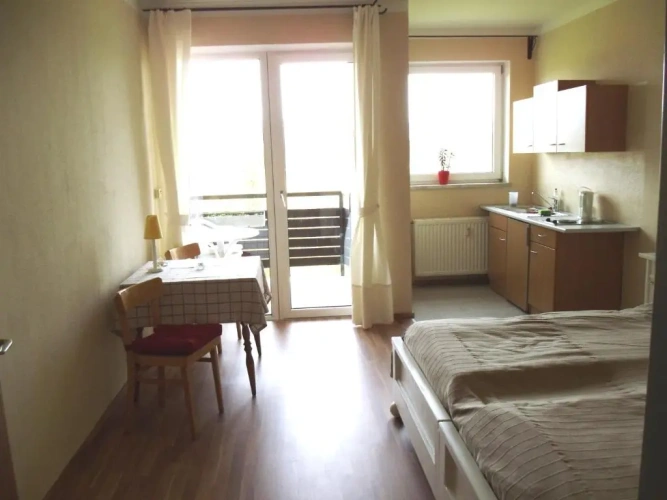 Studio with balcony and with view