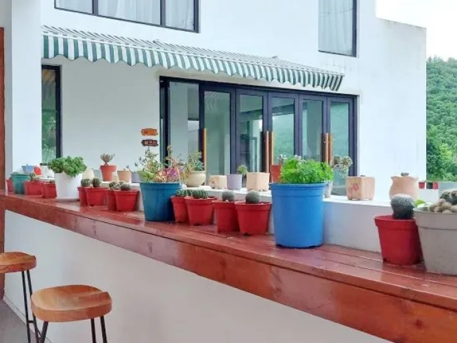 Outside