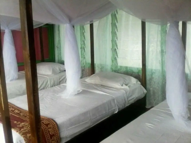 Bed in Dorm with balcony