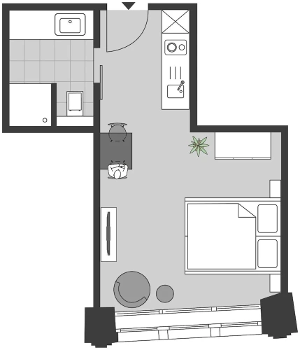Double Apartment with city view