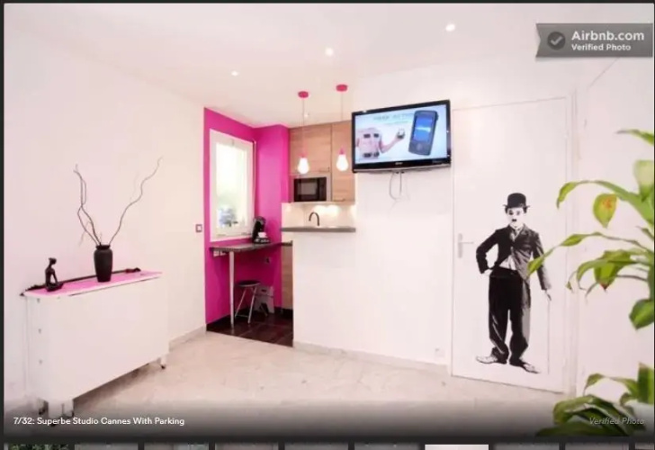 Superbe Studio in Cannes 450m sea & parking