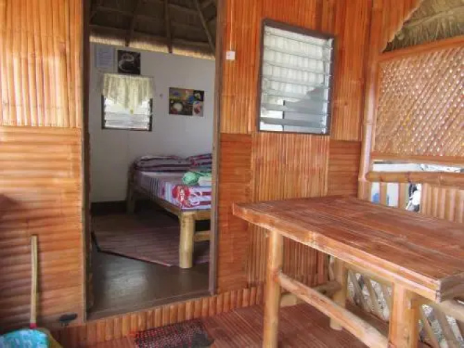Bamboo village on the beach