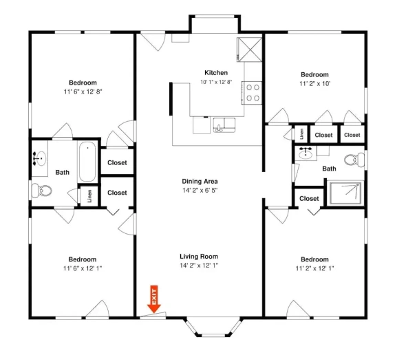 4 Bedrooms Studio