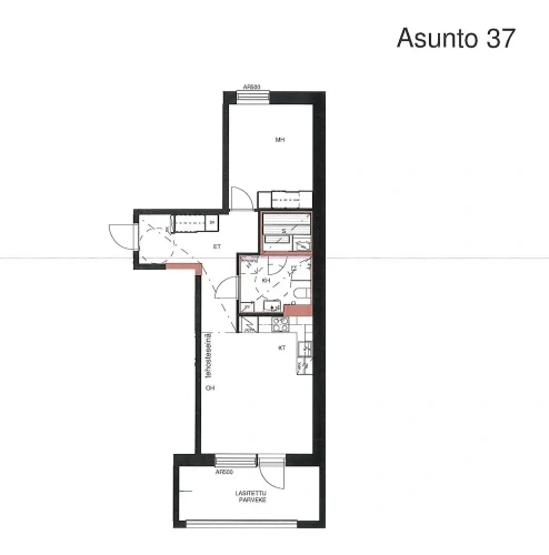 Luxury Penthouse room with partial view