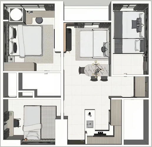 3 Bedrooms Apartment with city view