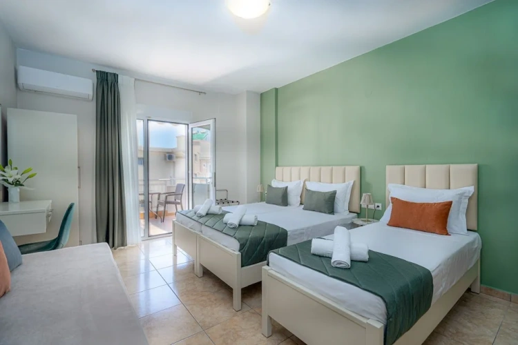 Family Apartment with balcony and with partial sea view