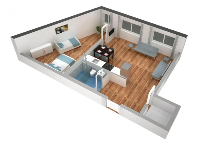 1 Bedroom Apartment with balcony