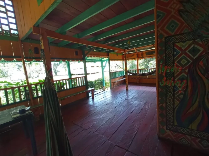 Bed in Dorm Basement with garden view