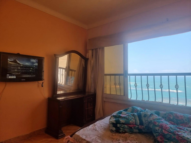 Panoramic Sea View Flat miami FAMILY ONLY شقة فندقية بانورما بشاطئ ميامي الاسكندرية صف اول مباشر علي بحر