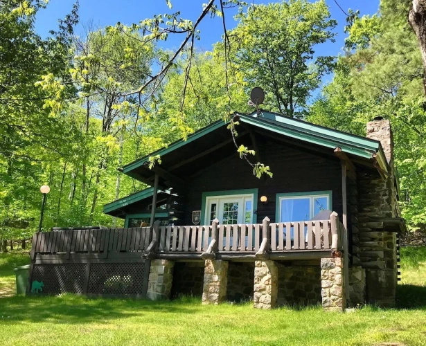 Chalet with balcony