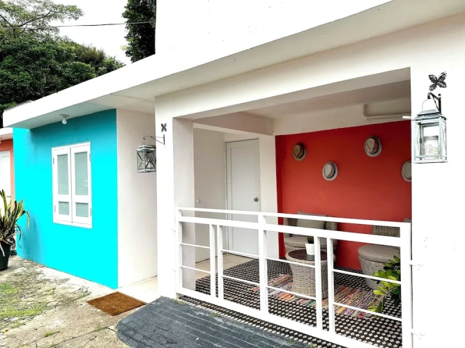 Apartment with balcony and with garden view