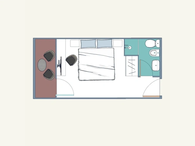 Economy Double room with balcony