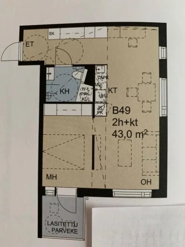 1 Bedroom Apartment
