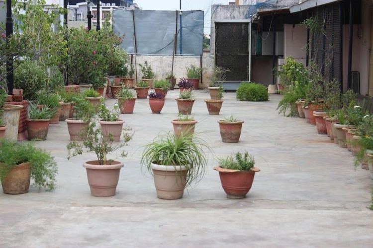 Outside
