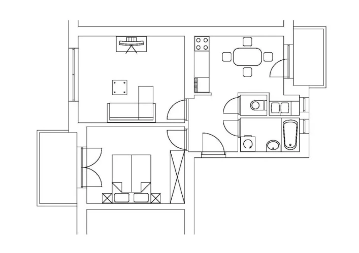 1 Bedroom Apartment with balcony