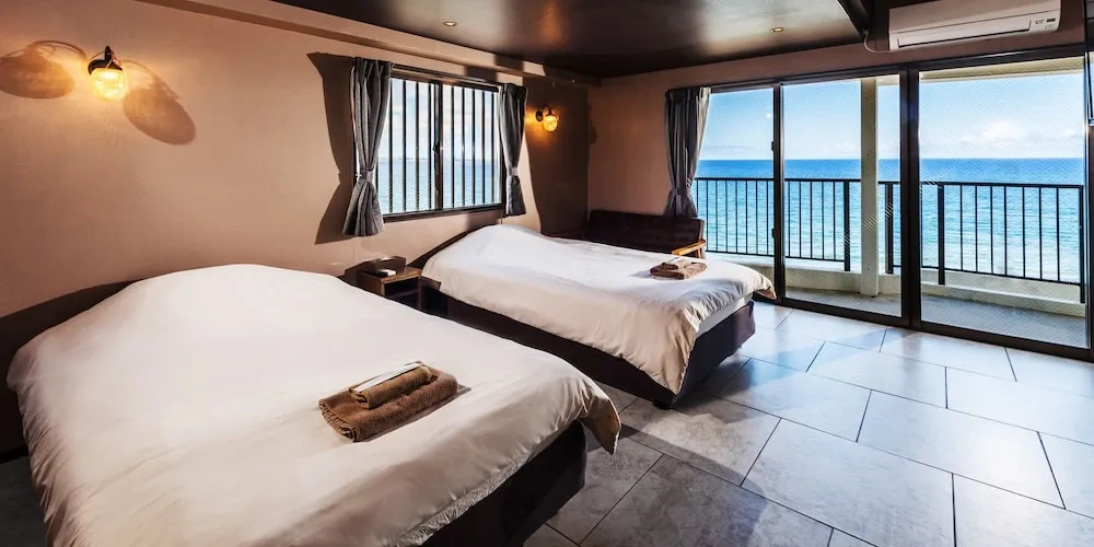 Standard Twin room with balcony and with sea view