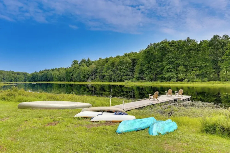 Lakefront Catskills Container Home: Private Lake