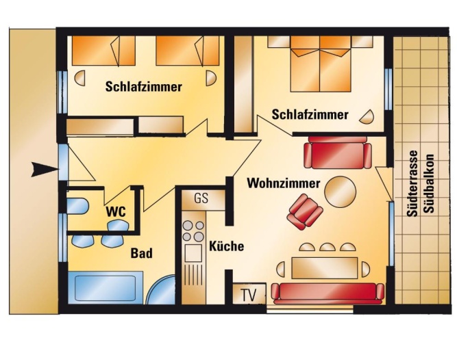 2 Bedrooms Apartment
