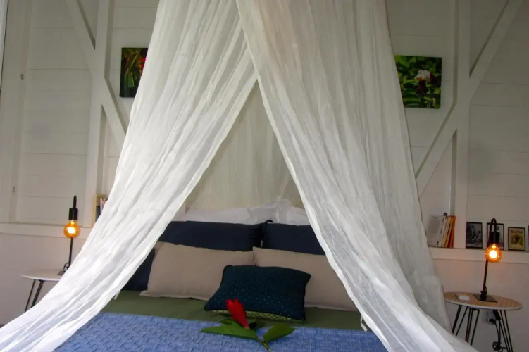 Or bleu-Bungalow volcan Soufriere-Vue sur mer