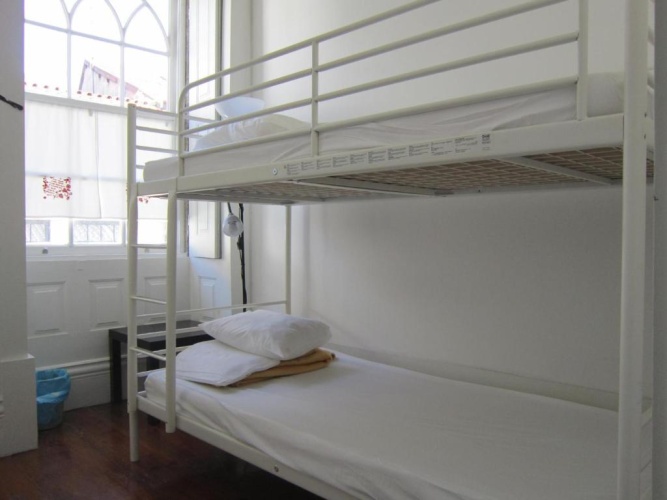 Bed in Dorm (female dorm) with balcony and with view