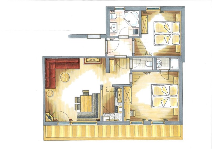2 Bedrooms Apartment with balcony