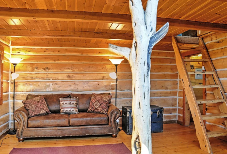 Remote Antimony Log Cabin w/ Green Meadow Views!