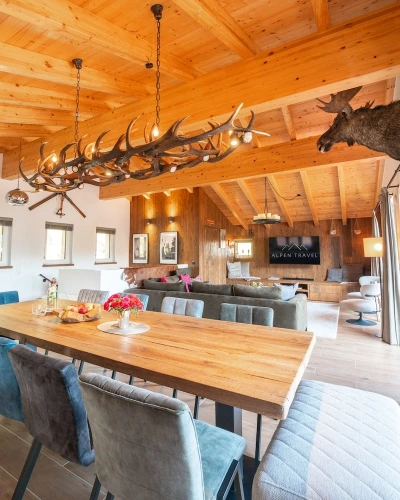 Chalet with balcony