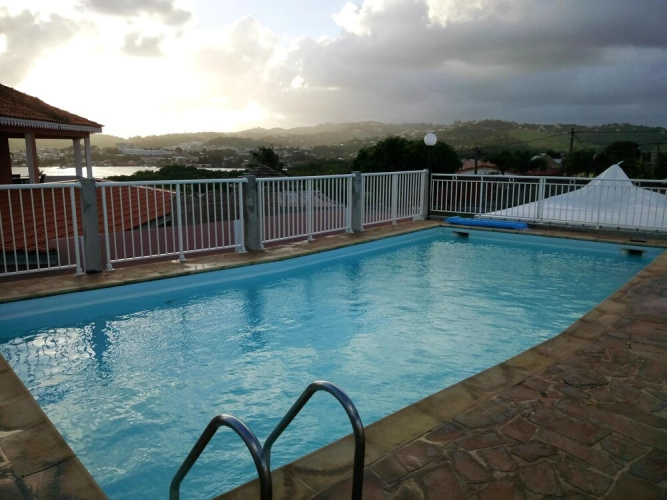 Apartment With 2 Bedrooms in Le Robert, With Wonderful sea View, Pool