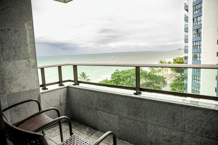 Apartment with balcony and with partial sea view
