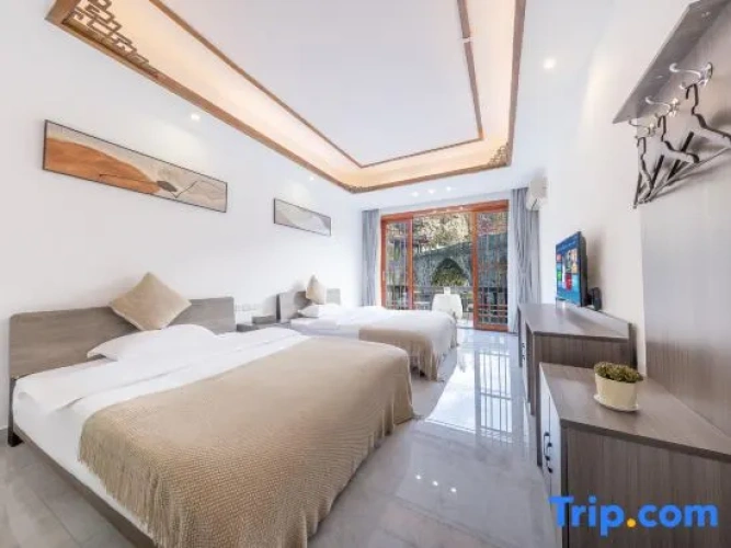 Standard Twin Family room with balcony and with river view