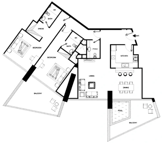 LUX  The Phantom Sky Pool Suite