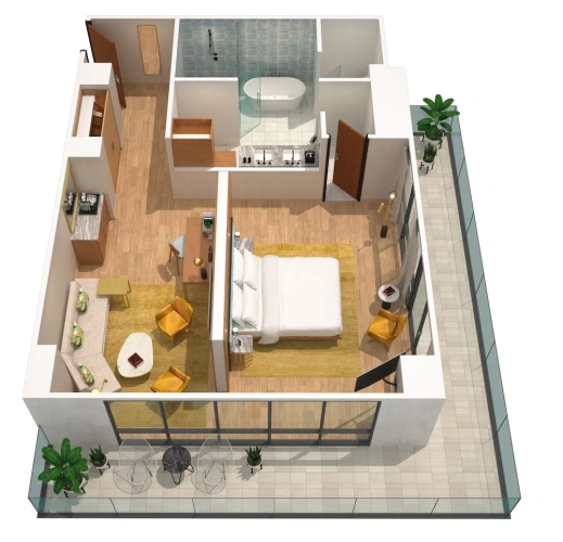 1 Bedroom Suite with balcony