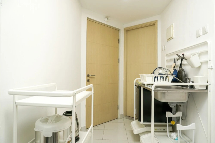 Simply White and Compact Studio at Amethyst Apartment