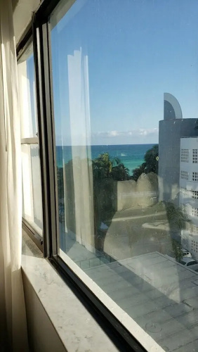 Renovated Ocean view Studio Sleeps 4 , on the beach