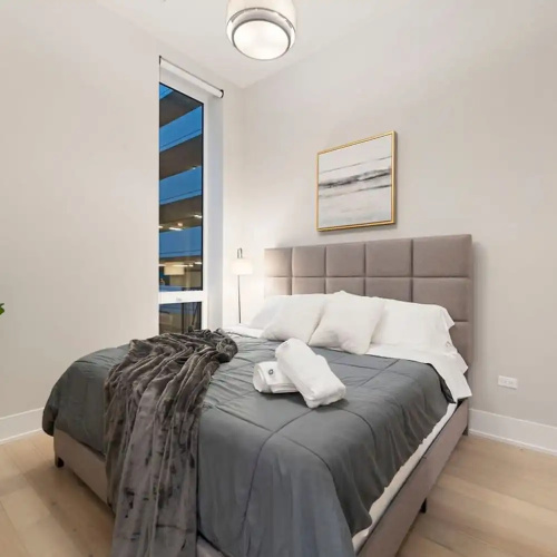 Chic River North Condo 2BR 2BA With Private Balcony