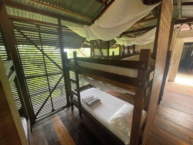 Bed in Dorm with balcony