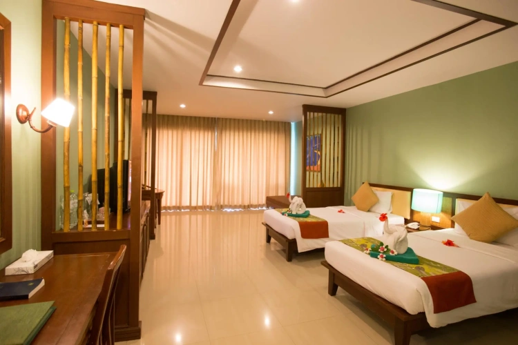 Deluxe Family room with balcony and with view