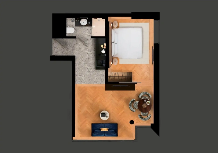 1 Bedroom Deluxe Double Suite