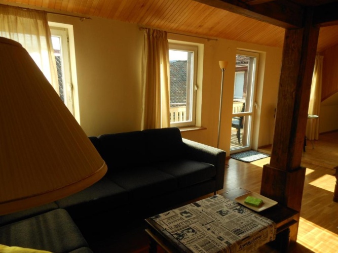 Apartment with balcony and with view