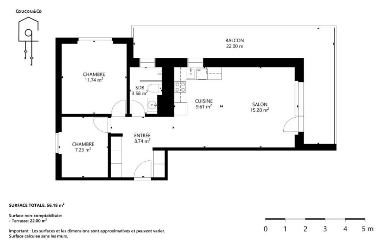 2 Bedrooms Apartment